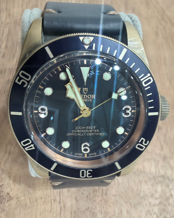 2021 Tudor Black Bay Bronze 43MM Blue Dial Leather Strap (79250BB)