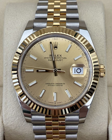 2024 Rolex Datejust 41MM Champagne Dial Two-Tone Jubilee Bracelet (126333)