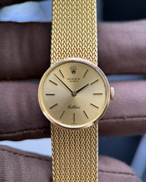 Rolex Cellini 32MM Champagne Dial Yellow Gold Bracelet (4309)