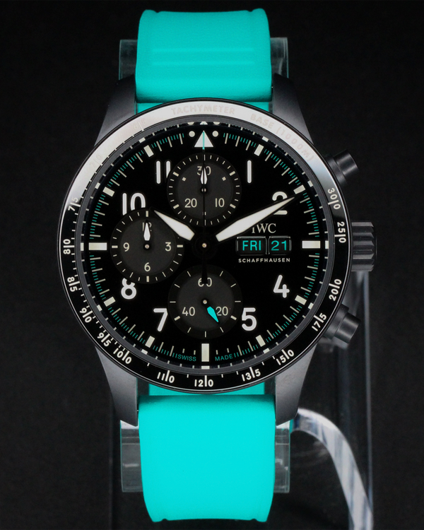 No Reserve - 2024 IWC Schaffhausen Pilot Chronograph "AMG Petronas F1" 41MM Black Dial Rubber Strap (IW388306)