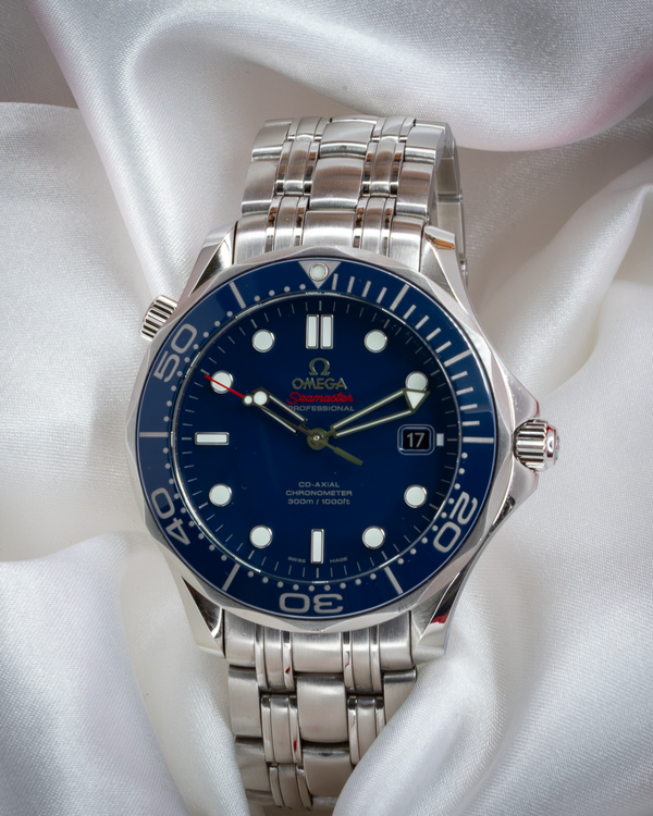 No Reserve - 2017 Omega Seamaster Diver 300M 41MM Blue Dial Steel Bracelet (212.30.41.20.03.001)