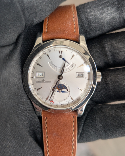 Jaeger-LeCoultre Master Calendar 40MM Silver Dial Aftermarket Leather Strap (Q151842A)