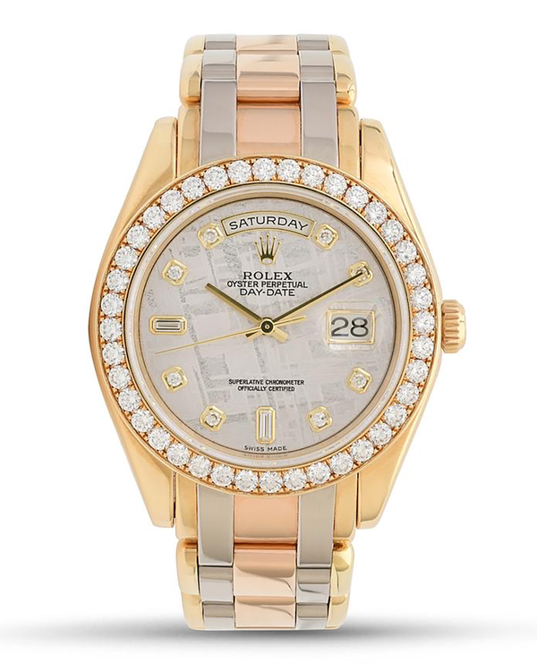 No Reserve - 2003 Rolex Day-Date 39MM Meteorite Dial Two-Tone Pearlmaster Bracelet (18948)