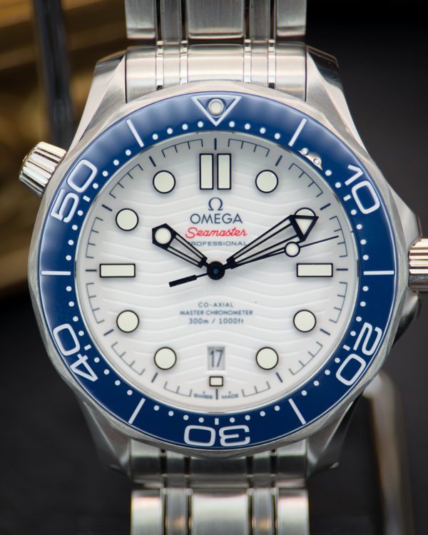 2021 Omega Seamaster Diver 300M "Tokyo 2020" 42MM White Dial Steel Bracelet (522.30.42.20.04.001)