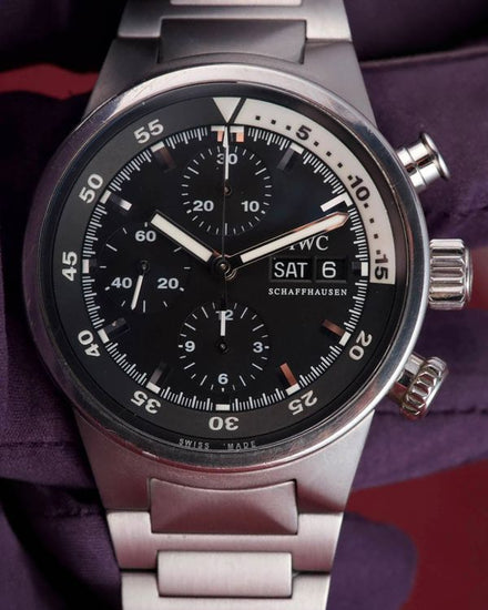 2012 IWC Schaffhausen Aquatimer Day-Date 42MM Black Dial Steel Bracelet (IW371928)