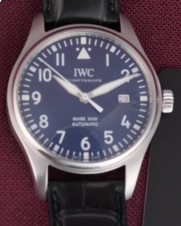 2020 IWC Schaffhausen Pilot Mark XVIII "Le Petit Prince" 40MM Blue Dial Leather Strap (IW327010)