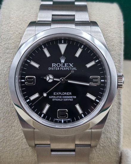 2016 Rolex Explorer 39MM Black Dial Oyster Bracelet (214270)