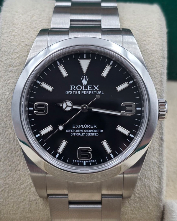 2016 Rolex Explorer 39MM Black Dial Oyster Bracelet (214270)