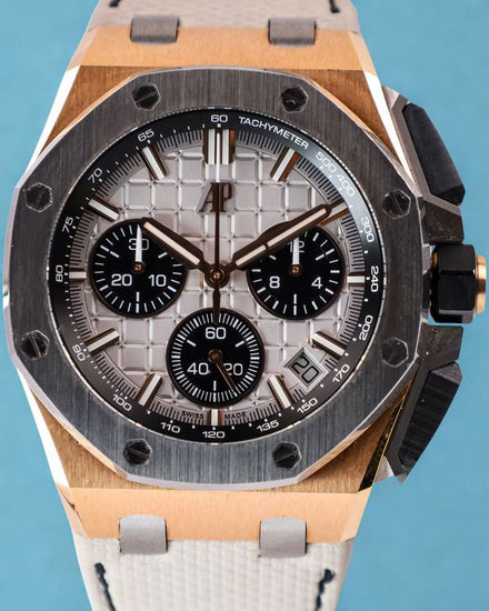 Audemars Piguet Royal Oak Offshore Flyback Chronograph "Baby LeBron" 43MM Grey Dial Leather Strap (26420OI.OO.A015VE.01)