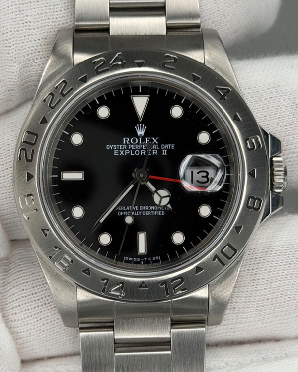 Rolex Explorer II 40MM Black Dial Oyster Bracelet (16570)