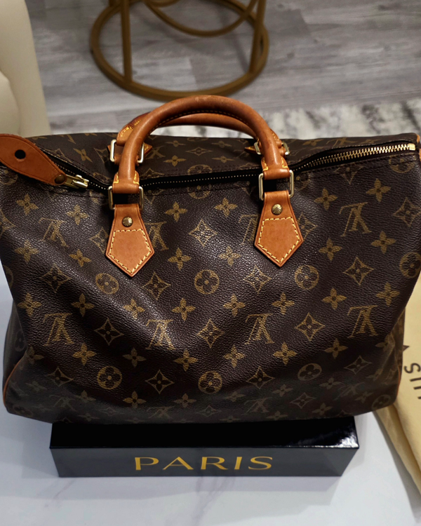 2000 Louis Vuitton x TM Speedy Medium Monogram Canvas Gold-Tone Hardware (LV Speedy)