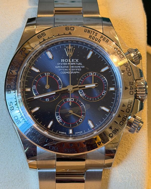 2026 Rolex Cosmograph Daytona 40MM Blue Dial White Gold Oyster Bracelet (126509)