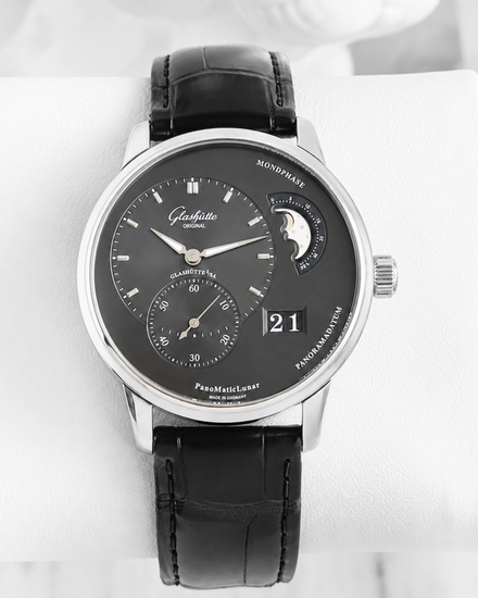 2023 Glashütte Original PanoMaticLunar 40MM Grey Dial Leather Strap (1-90-02-43-32-05)