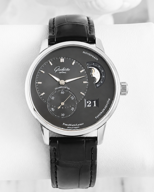2023 Glashütte Original PanoMaticLunar 40MM Grey Dial Leather Strap (1-90-02-43-32-05)