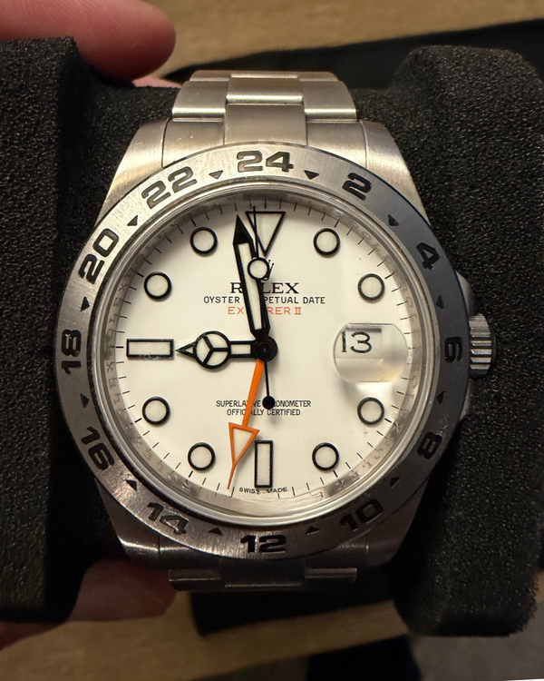 2014 Rolex Explorer II "Polar" 42MM White Dial Steel Bracelet (216570)