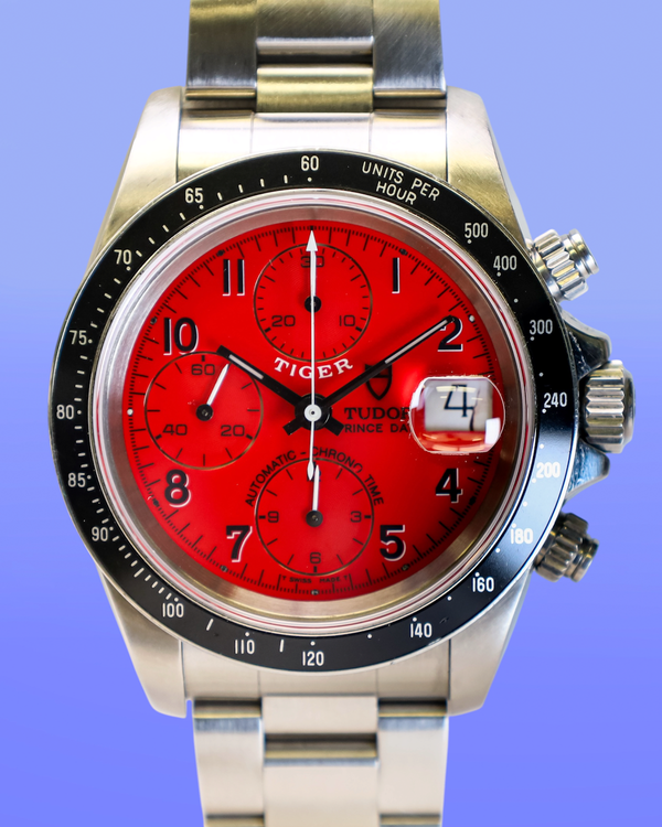 2003 Tudor Prince Date Tiger 40MM Red Dial Steel Bracelet (79260P)