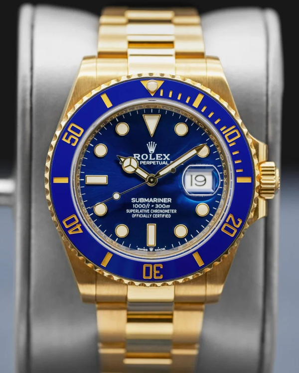 2022 Rolex Submariner Date 41MM Blue Dial Yellow Gold Oyster Bracelet (126618LB)