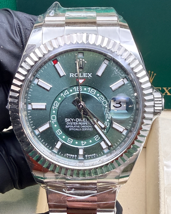 2026 Rolex Sky-Dweller 42MM Green Dial Oyster Bracelet (336934)