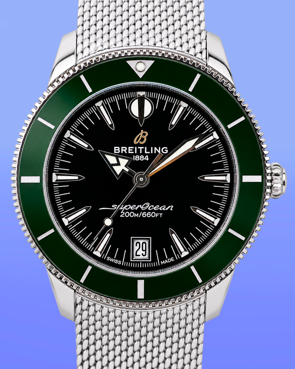 2025 Breitling Superocean Heritage B31 40MM Green Dial Steel Bracelet (AB3110)