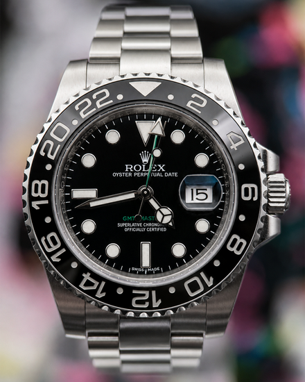 No Reserve - 2018 Rolex GMT-Master II 40MM Black Dial Oyster Bracelet (116710LN)