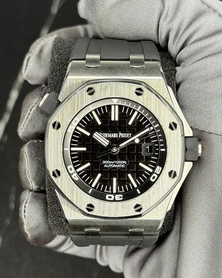 2020 Audemars Piguet Royal Oak Offshore Diver 42MM Black Dial Rubber Strap (15710ST.OO.A002CA.01)