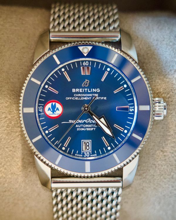 2025 Breitling Superocean Heritage 46MM Blue Dial Steel Bracelet (AB20103B1C1A1)