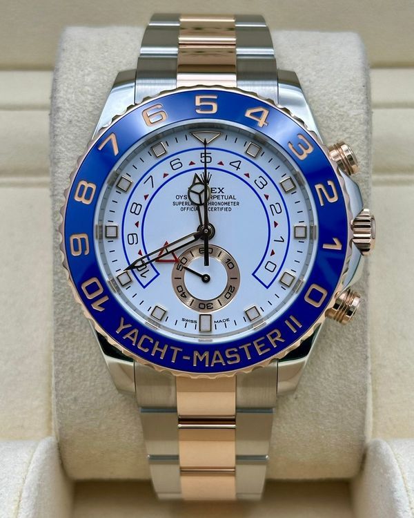 2021 Rolex Yacht-Master II 44MM White Dial Two-Tone Oyster Bracelet (116681)