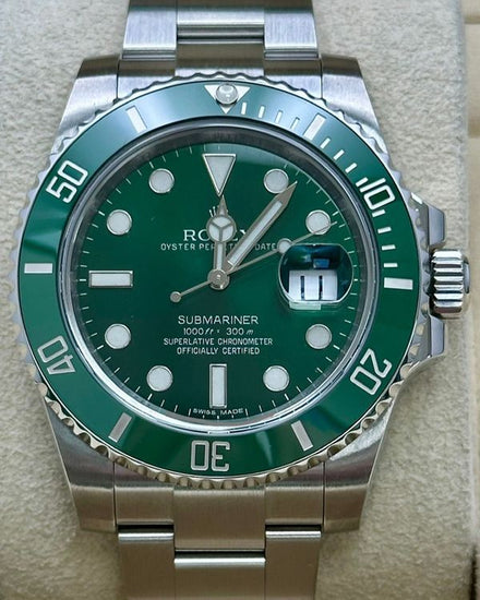 2011 Rolex Submariner Date "Hulk" 40MM Green Dial Oyster Bracelet (116610LV)