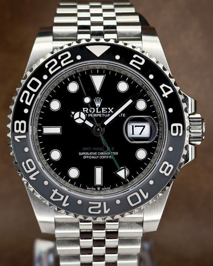 No Reserve - 2024 Rolex GMT-Master II "Bruce Wayne" 40MM Black Dial Jubilee Bracelet (126710GRNR)