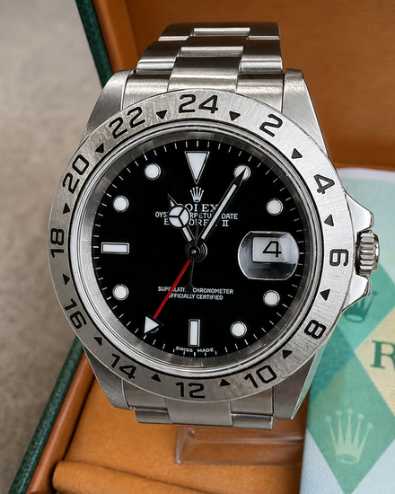 2004 Rolex Explorer II 40MM Black Dial Oyster Bracelet (16570)