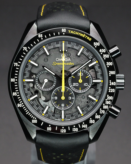 No Reserve - 2023 Omega Speedmaster Dark Side of the Moon "Apollo 8" 44.25MM Skeleton Dial Leather Strap (311.92.44.30.01.001)