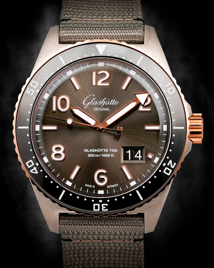 Glashütte Original SeaQ 43MM Grey Dial Textile Strap (1-36-13-04-91-08)