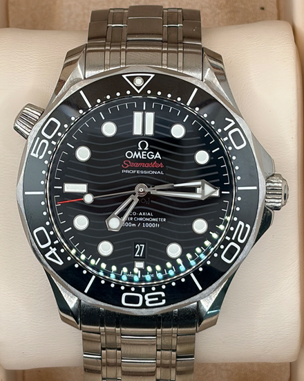 No Reserve - 2023 Omega Seamaster Diver 300M 42MM Black Dial Steel Bracelet (210.30.42.20.01.001)