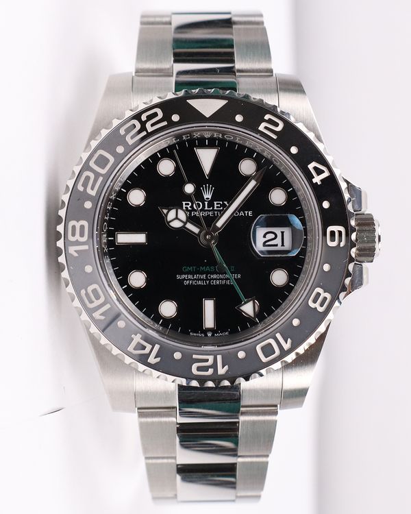 2026 Rolex GMT-Master II "Bruce Wayne" 40MM Black Dial Oyster Bracelet (126710GRNR)