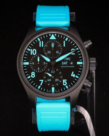 No Reserve - 2026 IWC Schaffhausen Pilot Chronograph "George Russell" L.E. 41MM Black Dial Rubber Strap (IW389411)