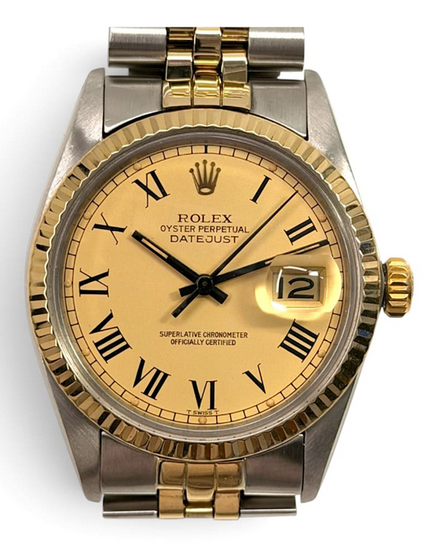 Rolex Datejust 36MM Champagne Dial Aftermarket Two-Tone Bracelet (16013)