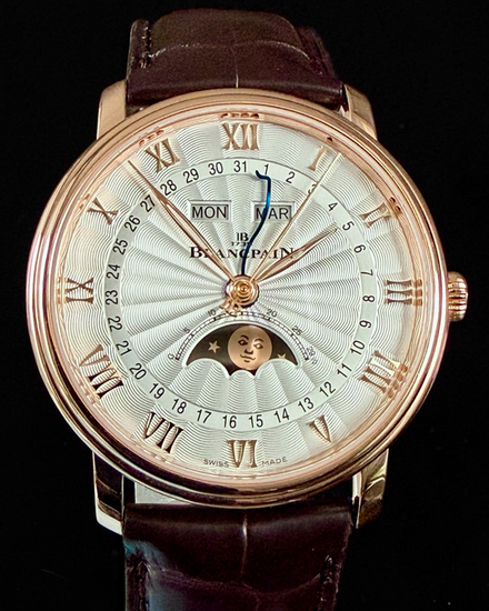 2019 Blancpain Villeret Quantième Complet Demi-Savonnette 40MM Silver Dial Leather Strap (6664 3642 55B)