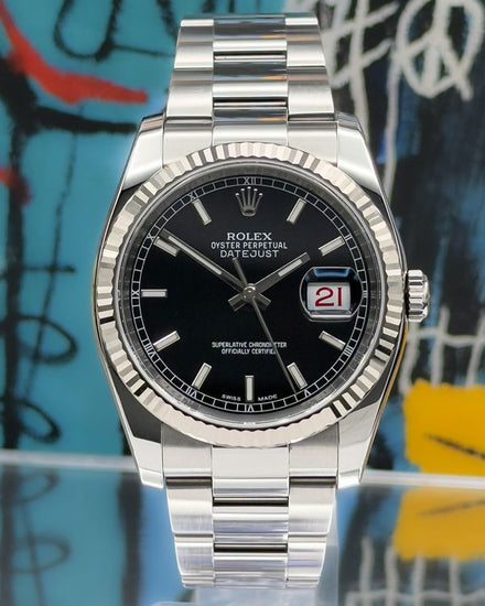 2015 Rolex Datejust 36MM Black Dial Oyster Bracelet (116234)