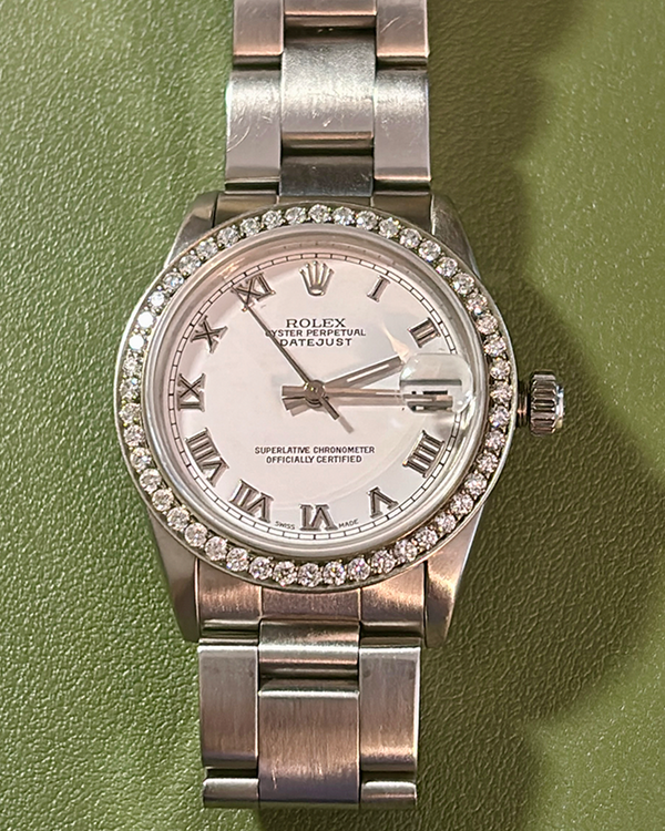 1990 Rolex Datejust 31MM White Dial Oyster Bracelet (68240)