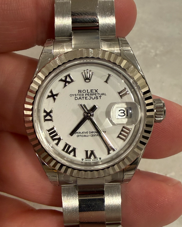 2026 Rolex Lady-Datejust 28MM White Dial Oyster Bracelet (279174)
