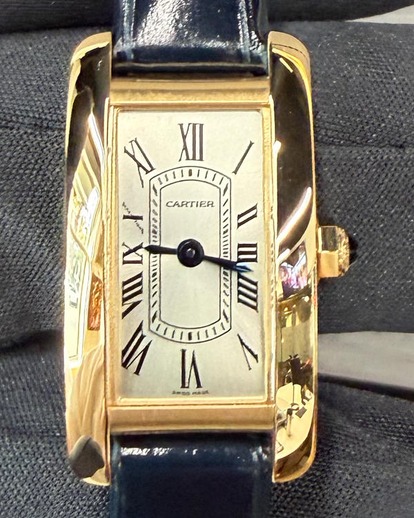 2025 Cartier Tank Américaine 28MM Quartz Silver Dial Leather Strap (WGTA0298)