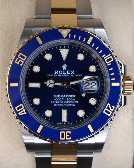 2021 Rolex Submariner Date "Bluesy" 41MM Blue Dial Two-Tone Oyster Bracelet (126613LB)