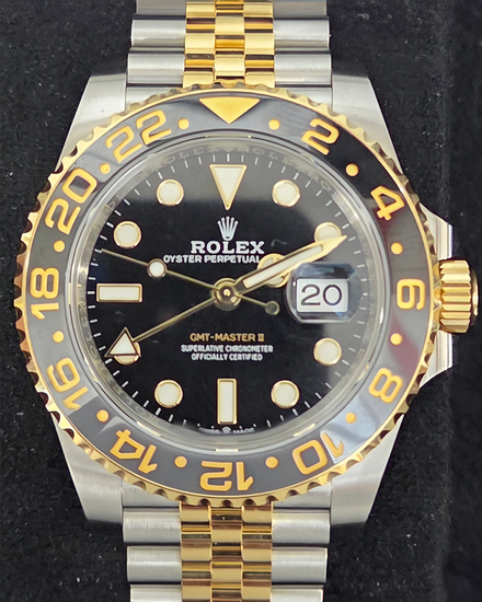 2026 Rolex GMT-Master II "Bumblebee" 40MM Black Dial Two-Tone Jubilee Bracelet (126713GRNR)
