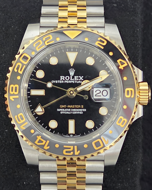 2026 Rolex GMT-Master II "Bumblebee" 40MM Black Dial Two-Tone Jubilee Bracelet (126713GRNR)