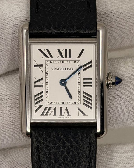 2025 Cartier Tank Must de Cartier 33.7MM Quartz Silver Dial Leather Strap (WSTA0109)