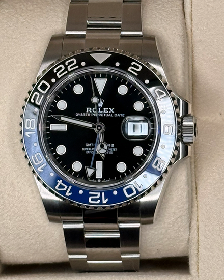 2022 Rolex GMT-Master II "Batman" 40MM Black Dial Oyster Bracelet (126710BLNR)
