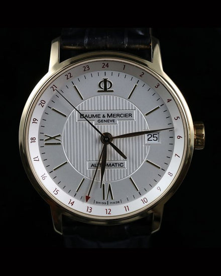 Baume & Mercier Classima 38.5MM Silver Dial Leather Strap (65628)