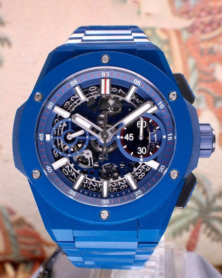 2026 Hublot Big Bang Integrated Ceramic Indigo Blue 42MM Skeleton Dial Ceramic Bracelet (451.EX.5123.EX)