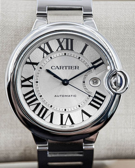 No Reserve - 2016 Cartier Ballon Bleu 42MM Silver Dial Steel Bracelet (W69012Z4)