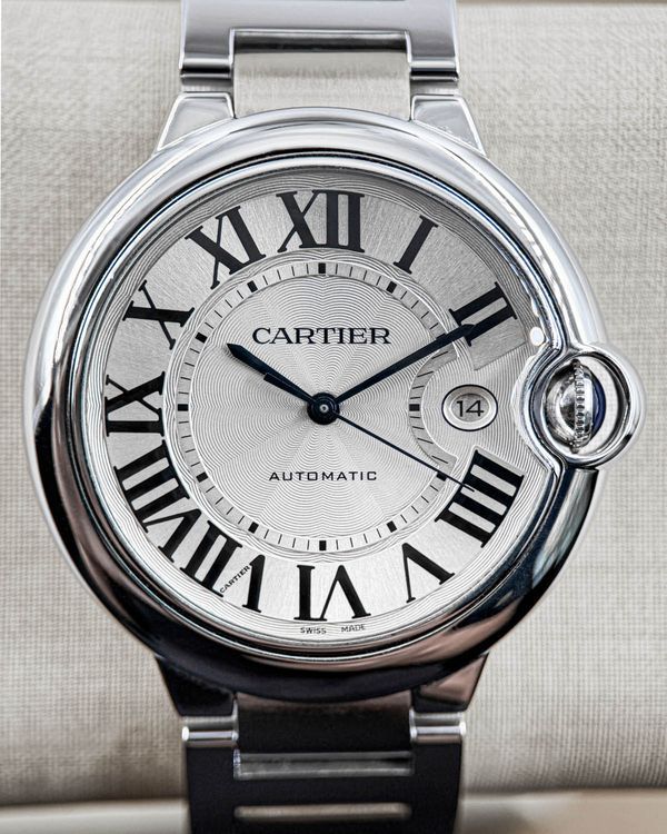 No Reserve - 2016 Cartier Ballon Bleu 42MM Silver Dial Steel Bracelet (W69012Z4)